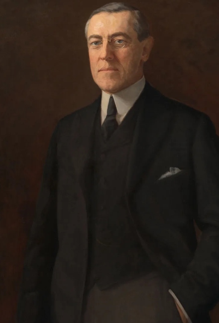 Вудро Вильсон. Президент США Вудро Вильсон, холст, масло, автор Харриет Андерсон Стаббс Мерфи, 1919; в Национальной портретной галерее, Вашингтон, округ Колумбия