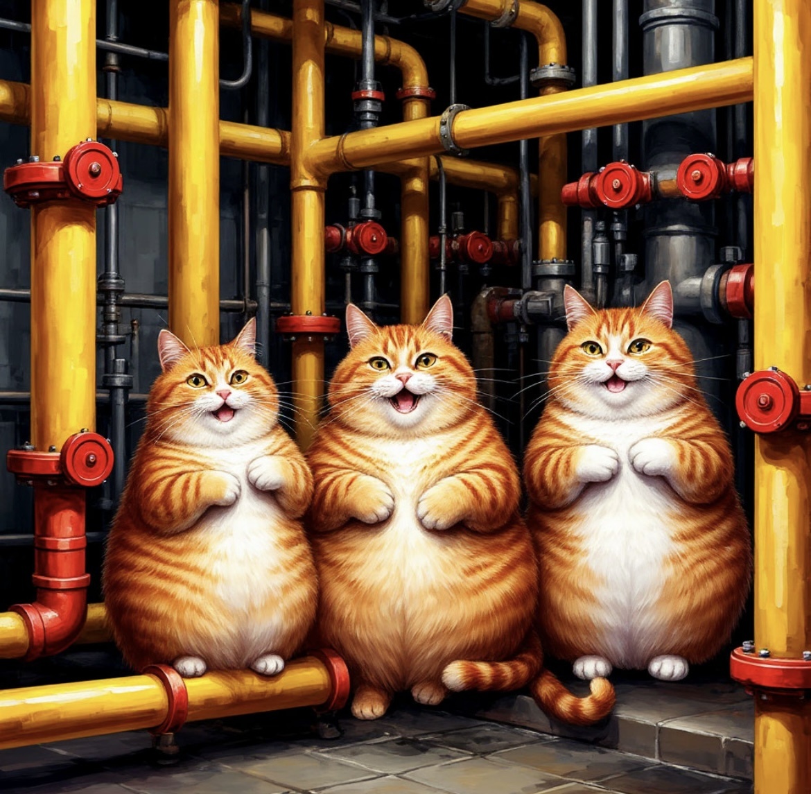 Котики в газовой котельной