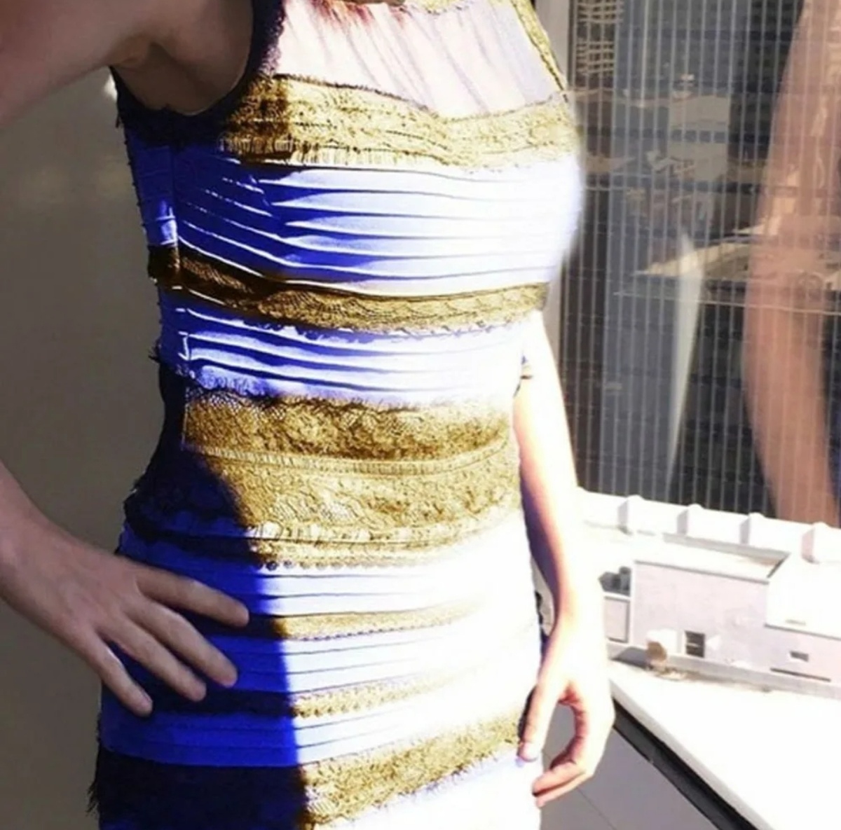 Одни утверждали, что платье золотое, другие - чёрное с синим. Так же были сторонники коричневого цвета.