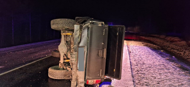    В Омутнинском районе перевернулась «Тойота»