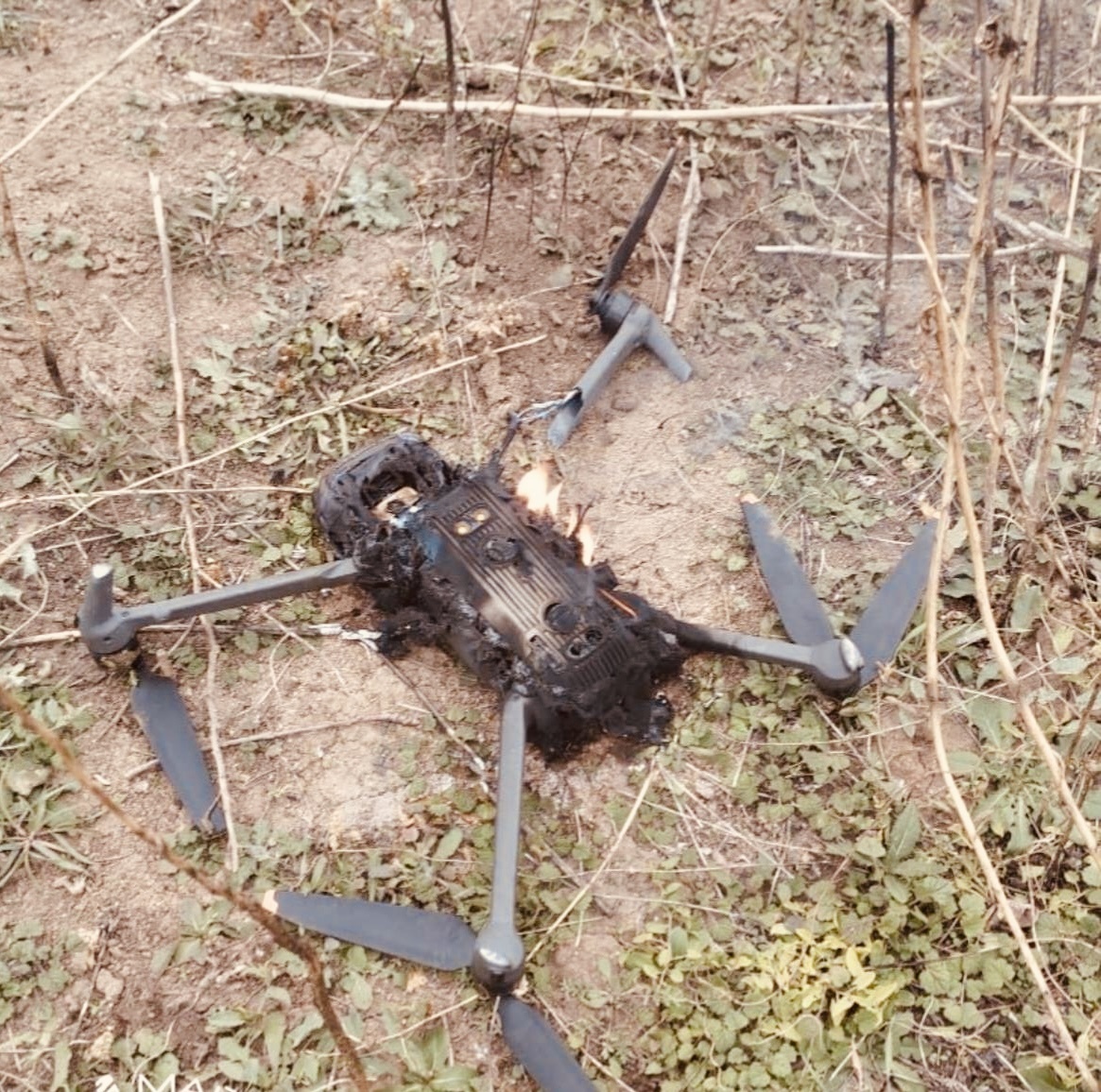 Сбитый FPW - дрон