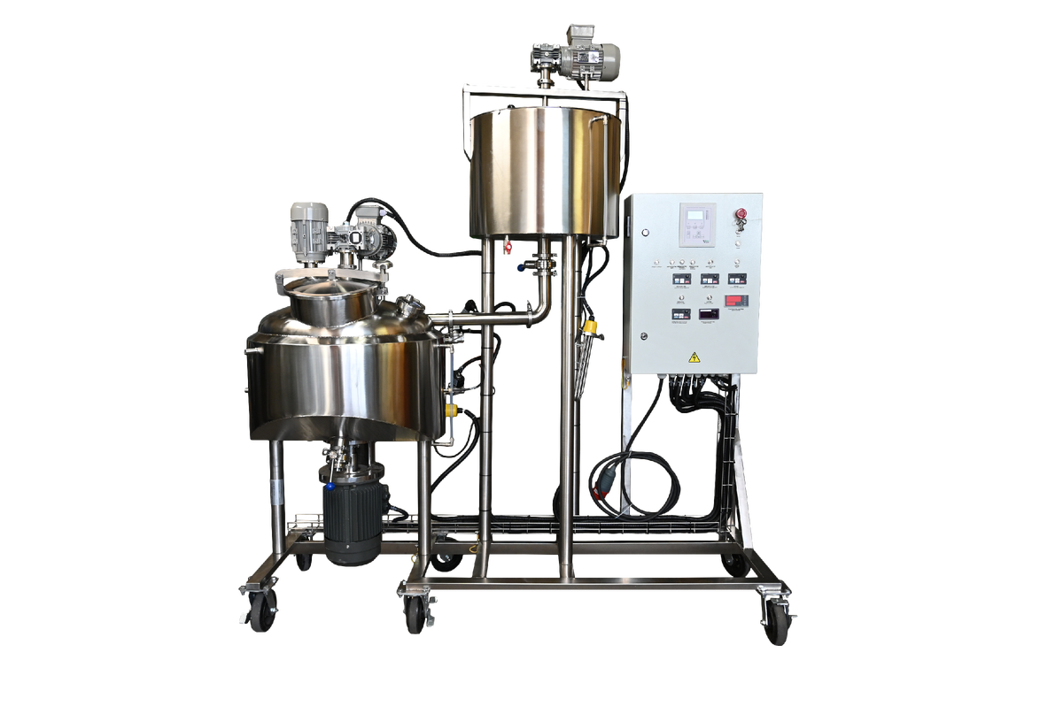 Смеситель компонентный с донным гомогенизатором и емкостью плавления жира