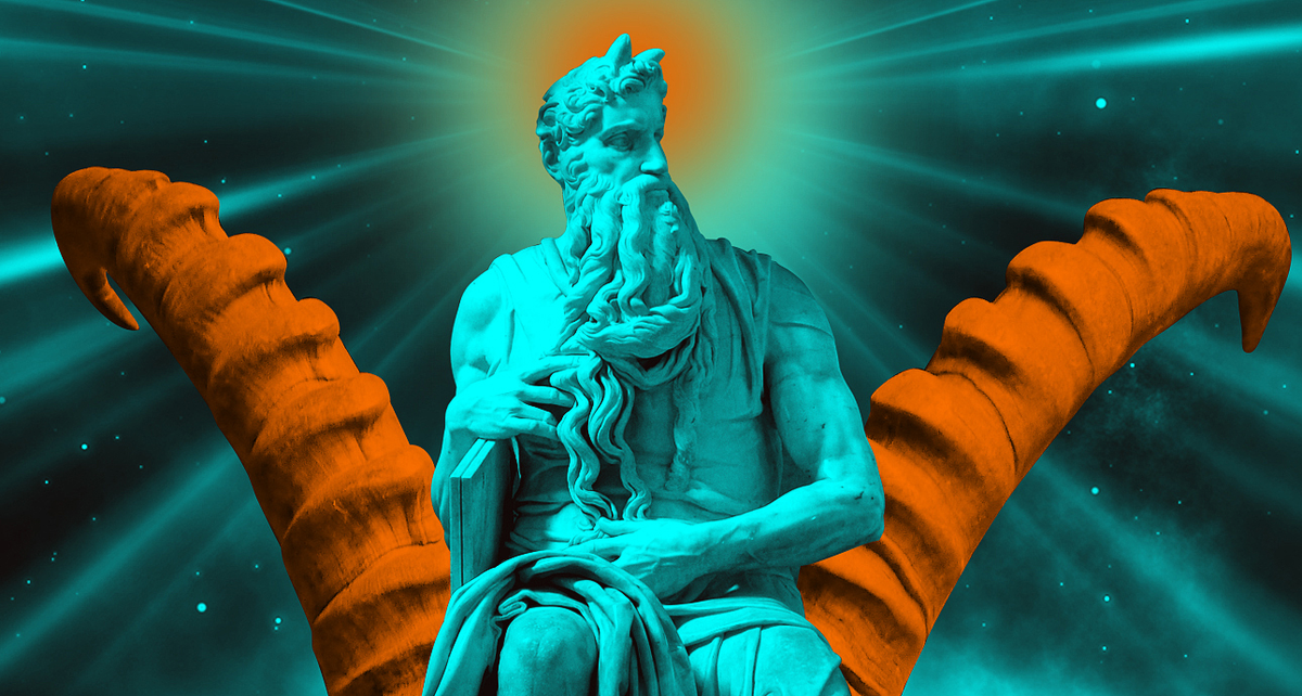 Кстати, а вы знали, что Моисея изображают с рогами? Интересно...