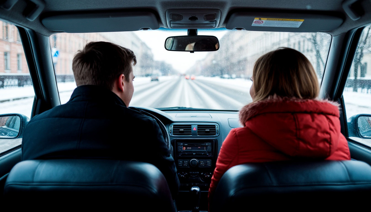 парень и девушка в машине