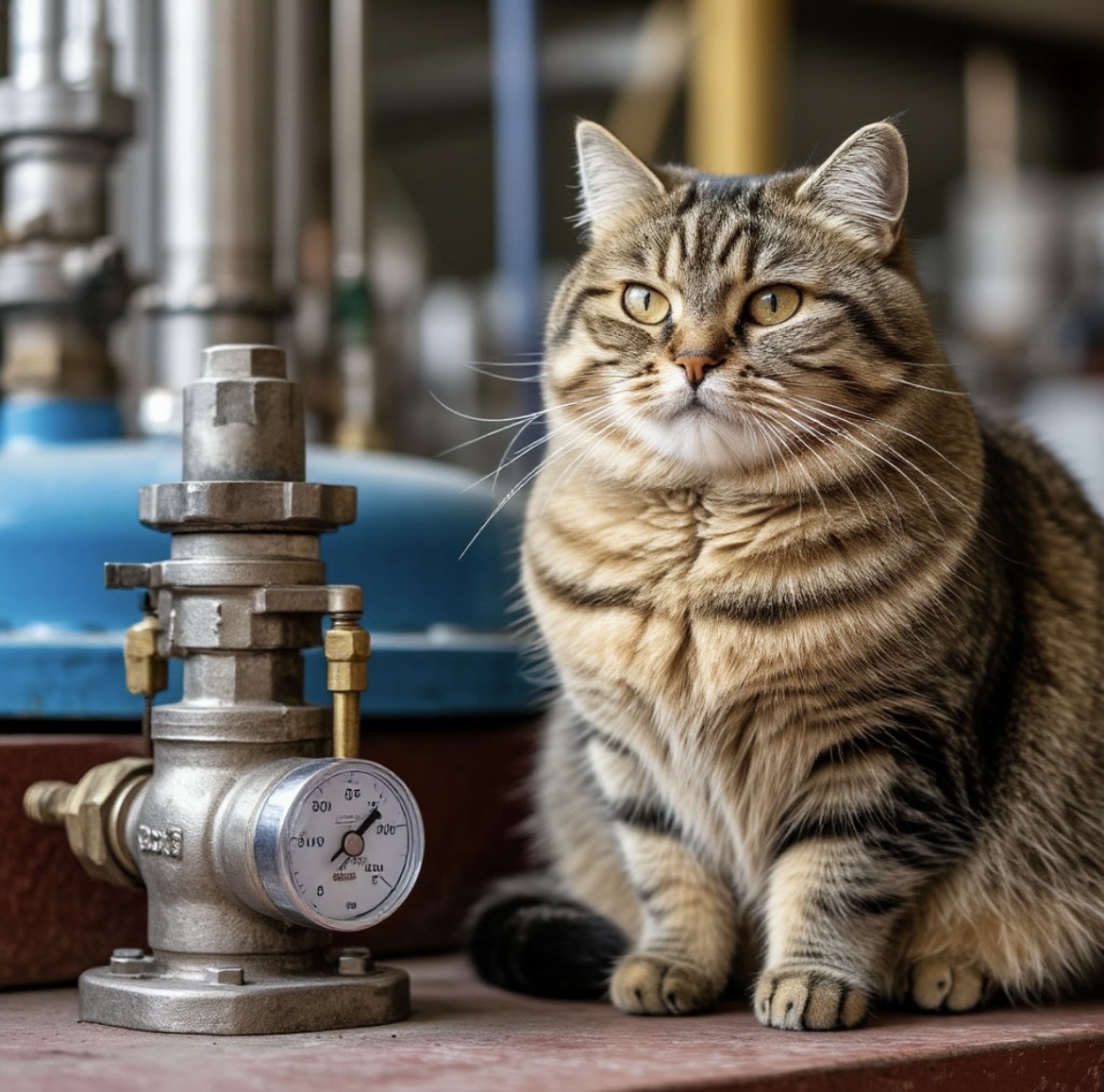 Котик в котельной 