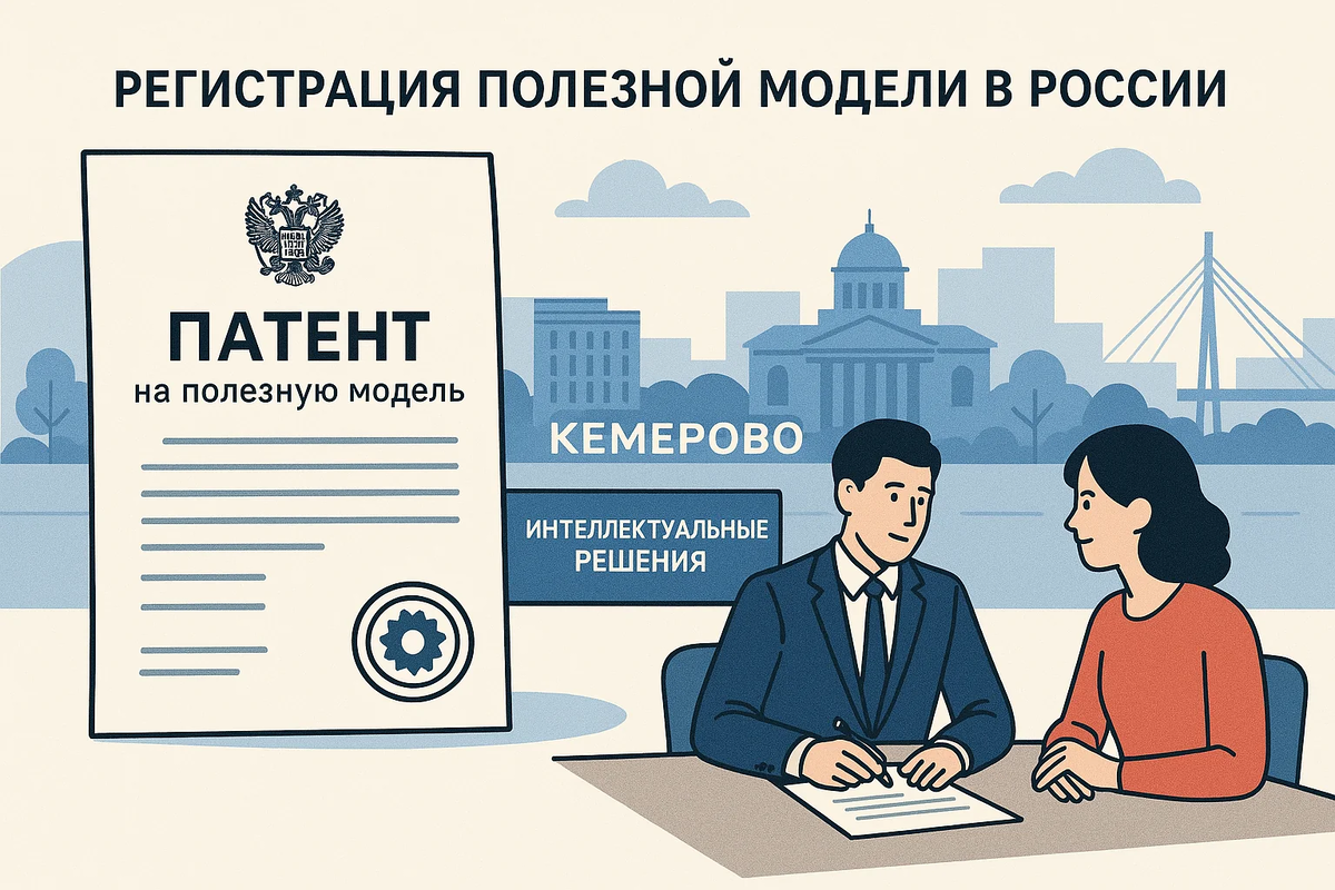 Как зарегистрировать полезную модель в Кемерово? Юридическое агентство «Интеллектуальные решения» поможет оформить патент быстро и надежно. Узнайте о процессе, сроках и стоимости!