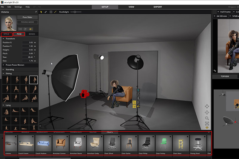 Ещё можно менять позировку, добавлять мебель и простой реквизит / Иллюстрация: Алиса Смирнова