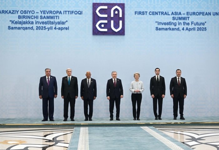 Первый Саммите «Центральная Азия – Европейский Союз», 4 апреля, 2025 г., Самарканд, Узбекистан (Фото: akorda.kz)