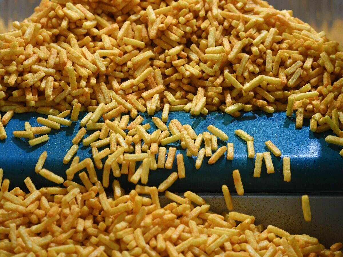    Нарезанный ломтиками картофель© РИА Новости . Михаил Воскресенский