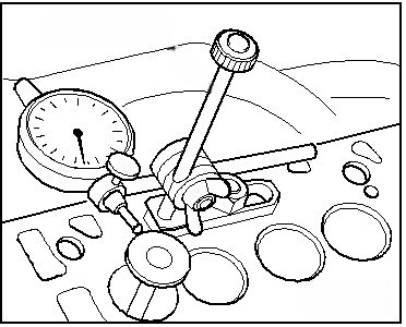 Как измерить зазор в паре направляющая втулка / клапан?