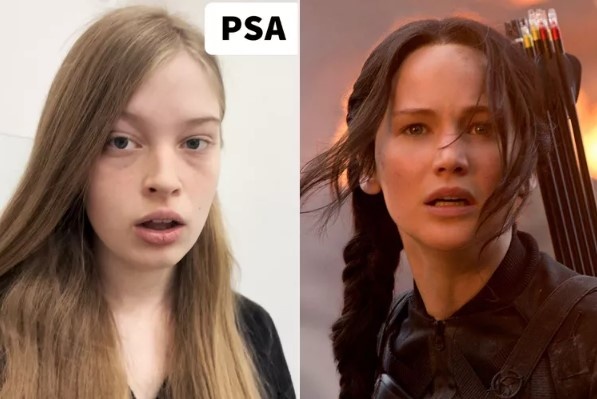 Вивиан Уилсон; Дженнифер Лоуренс в роли Китнисс Эвердин.