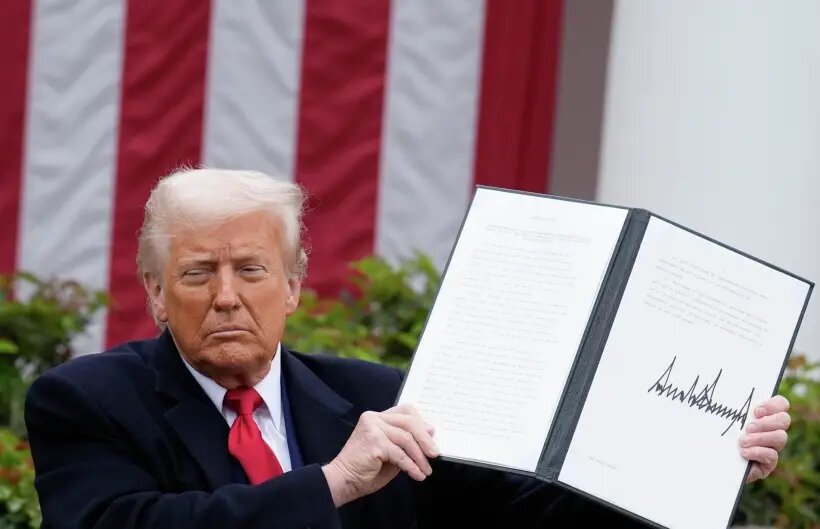  Президент США Дональд Трамп 2 апреля объявил о решении ввести "взаимные" пошлины в отношении иностранных торговых партнеров его страны   © РИА Новости. Стрингер