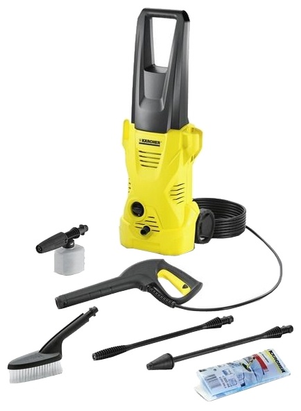 Дизайн минимойки Karcher K2 Car нельзя назвать иначе, как "типичный керхер"