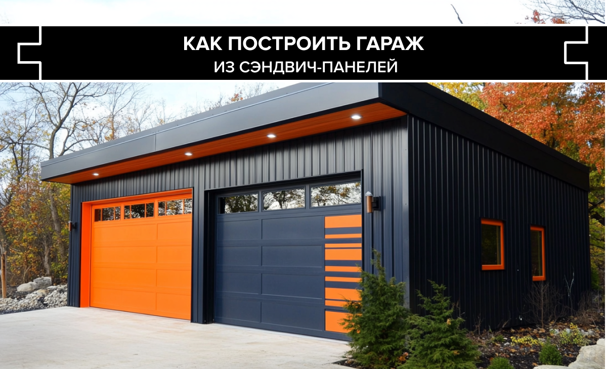 Как построить гараж из сэндвич-панелей