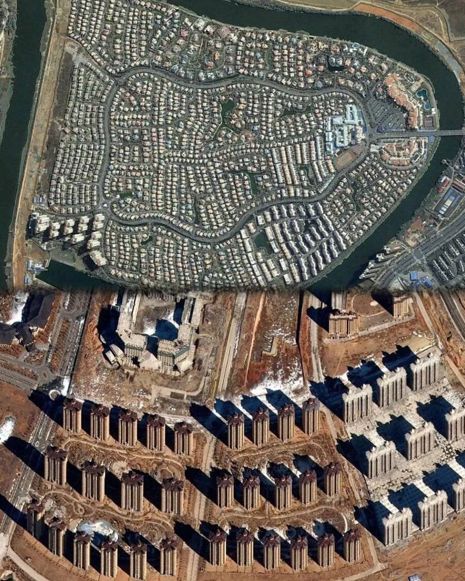 Спутниковые снимки городов-призроков