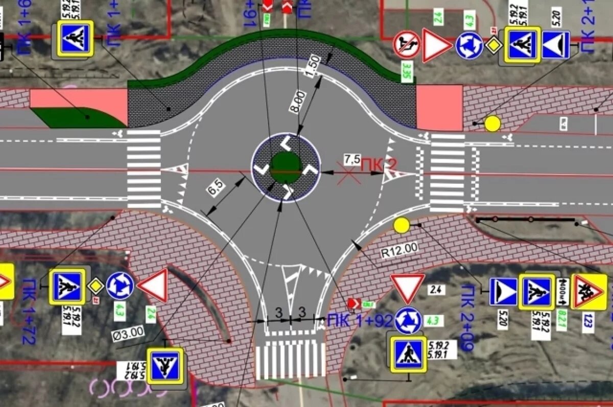    С 9 апреля перекресток Крымской и Флотской станет круговым