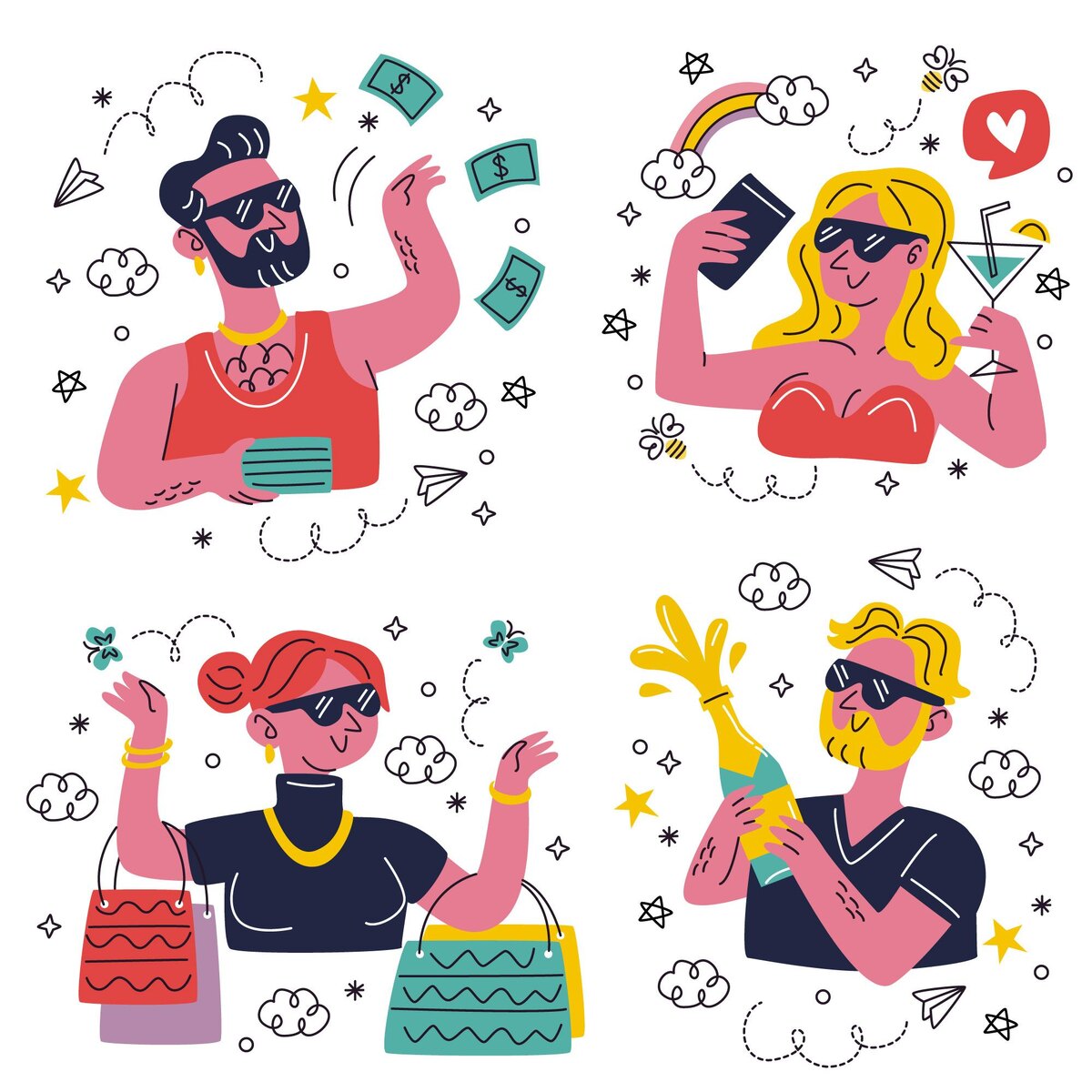 Изображение взято с сайта ru.freepik.com. «Когда Сбер дает передышку вашему бюджету 😎 #ВыгодаСоСбером».  