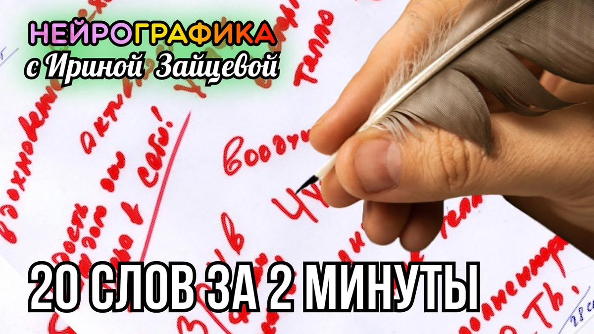 НейроГрафика. 20 слов за 2 минуты. 