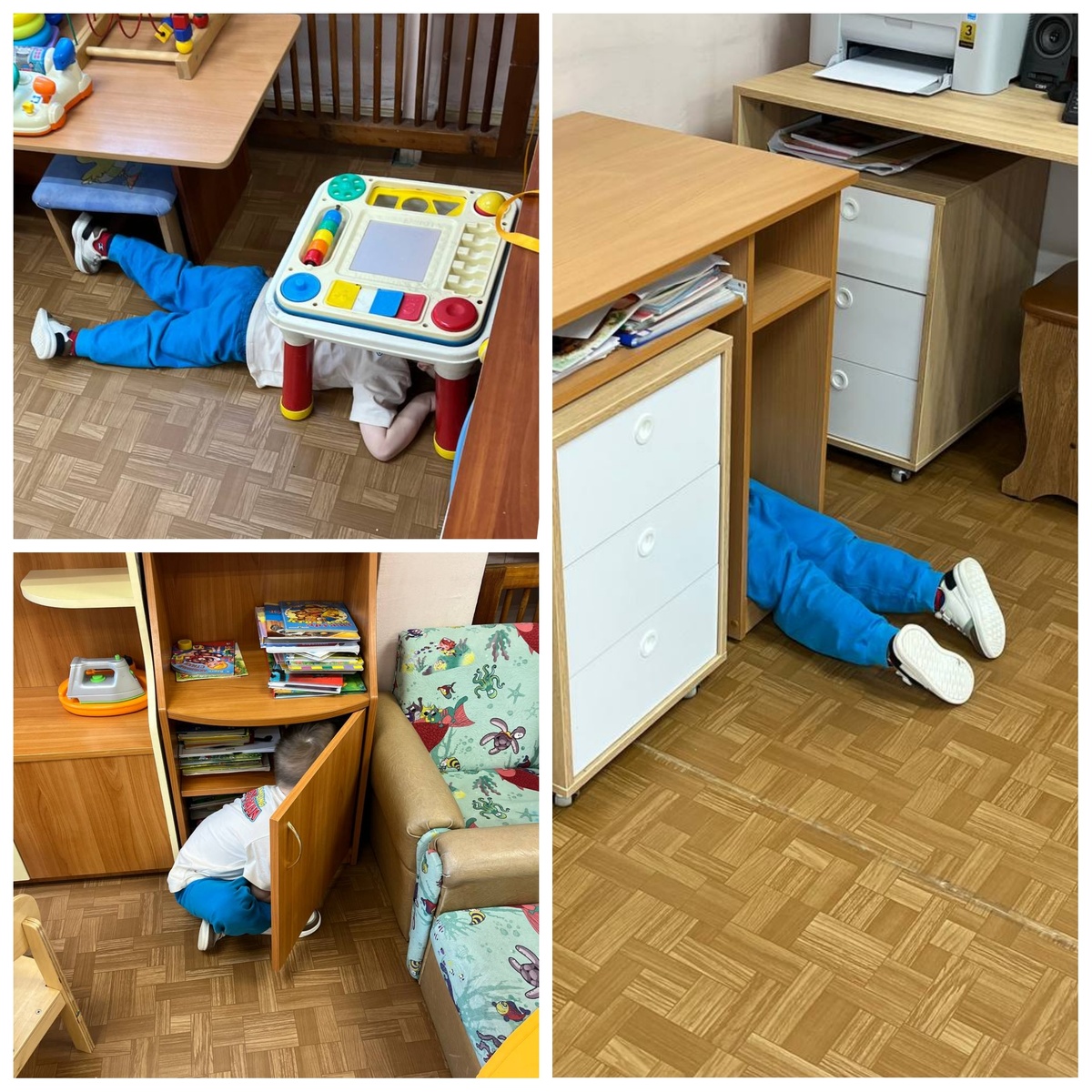 Петя мастерски прячется