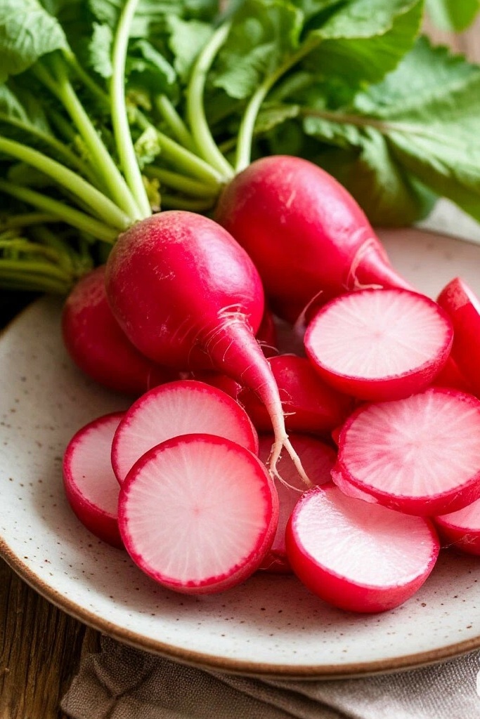 Редиска на тарелке.