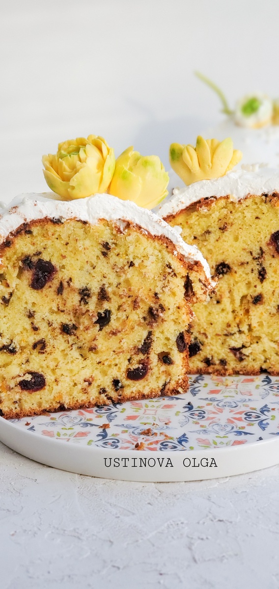 Тесто:

120гр - Сливочное масло 82.5%
220гр - Сахар
3шт - Яйцо ( у меня С0)
180гр - Творог 9% и выше
250гр - Мука
1ч.л - Разрыхлитель
1/2ч.л - Сода
1шт - Апельсин
20гр - Сока апельсина
100гр - Вяленая Вишня
50гр - Цукаты апельсина
50гр - Шоколад или шоколадные капли
Куркума - по желанию на кончике чайной ложки
Куантро или Апероль - опционно