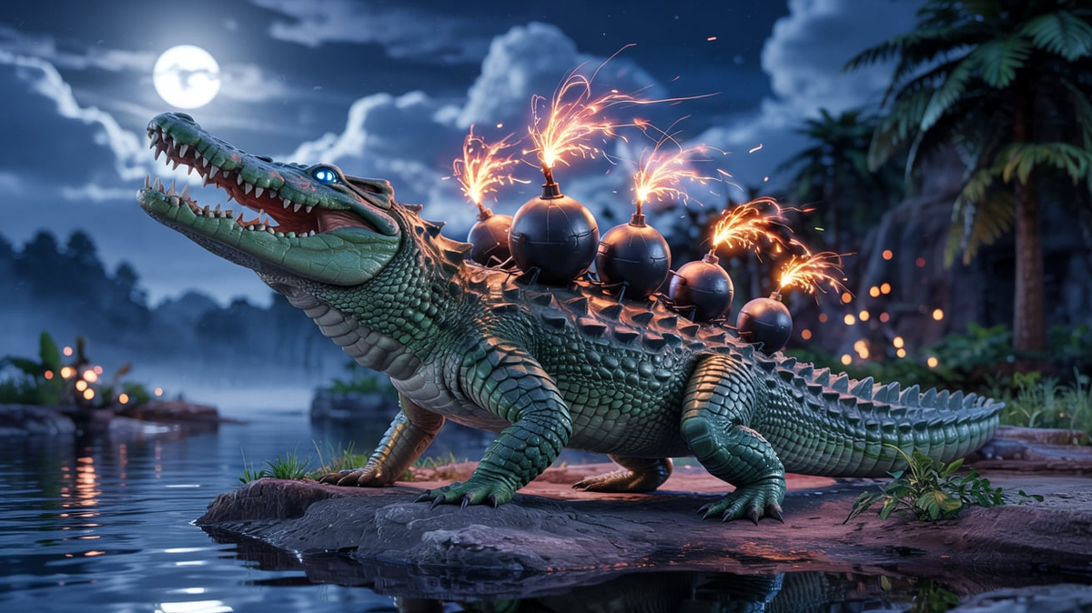 Попробовали сгенерировать своего Bombardino Crocodilo с помощью ideogram