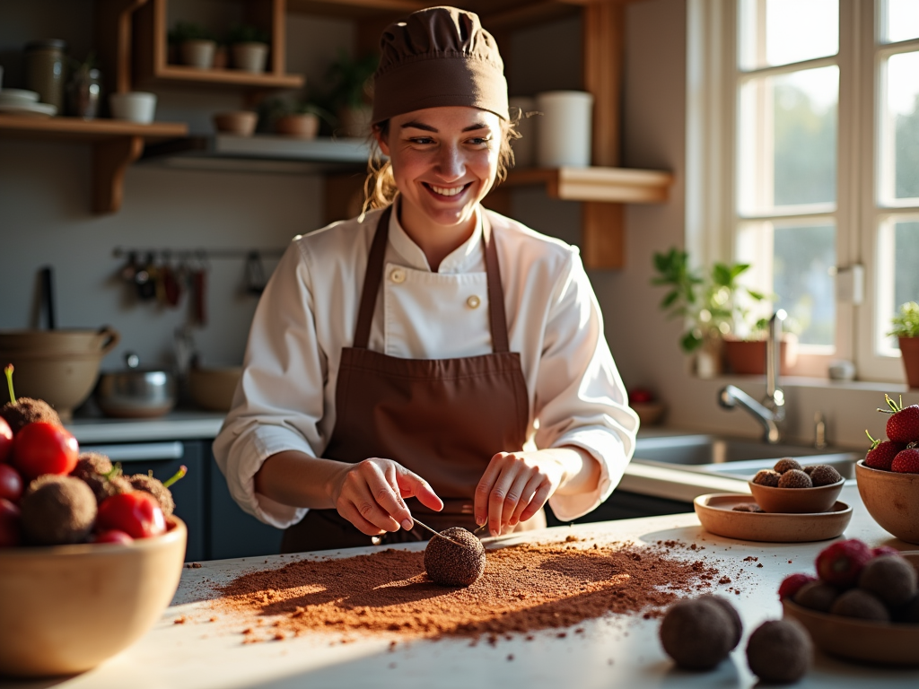 приготовление шоколадных трюфелей
