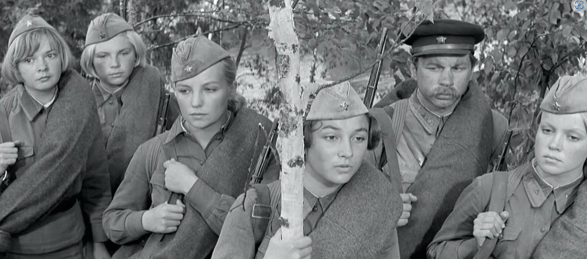 Кадр из фильма "А зори здесь тихие", СССР , 1972 г.