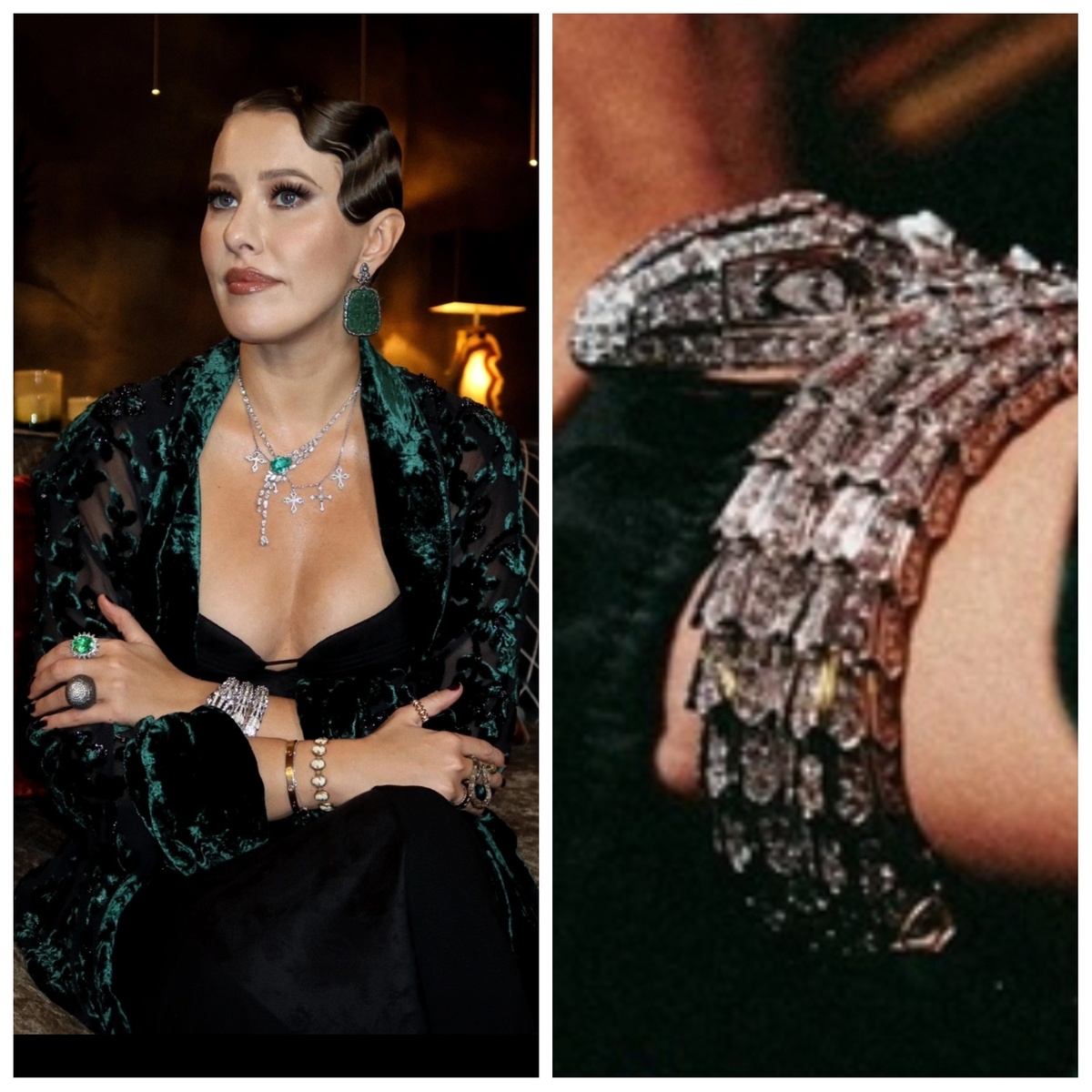 Ксения Собчак с браслетом от Картье за 35млн