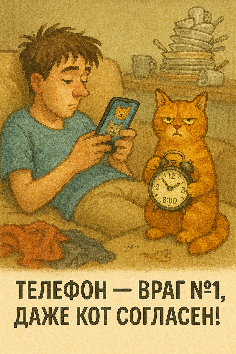 Меньше времени в телефоне