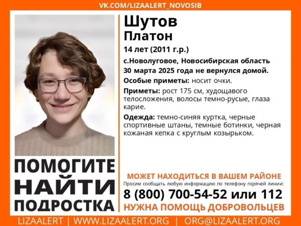 Пропавший в Кировском районе Новосибирска подросток найден живым