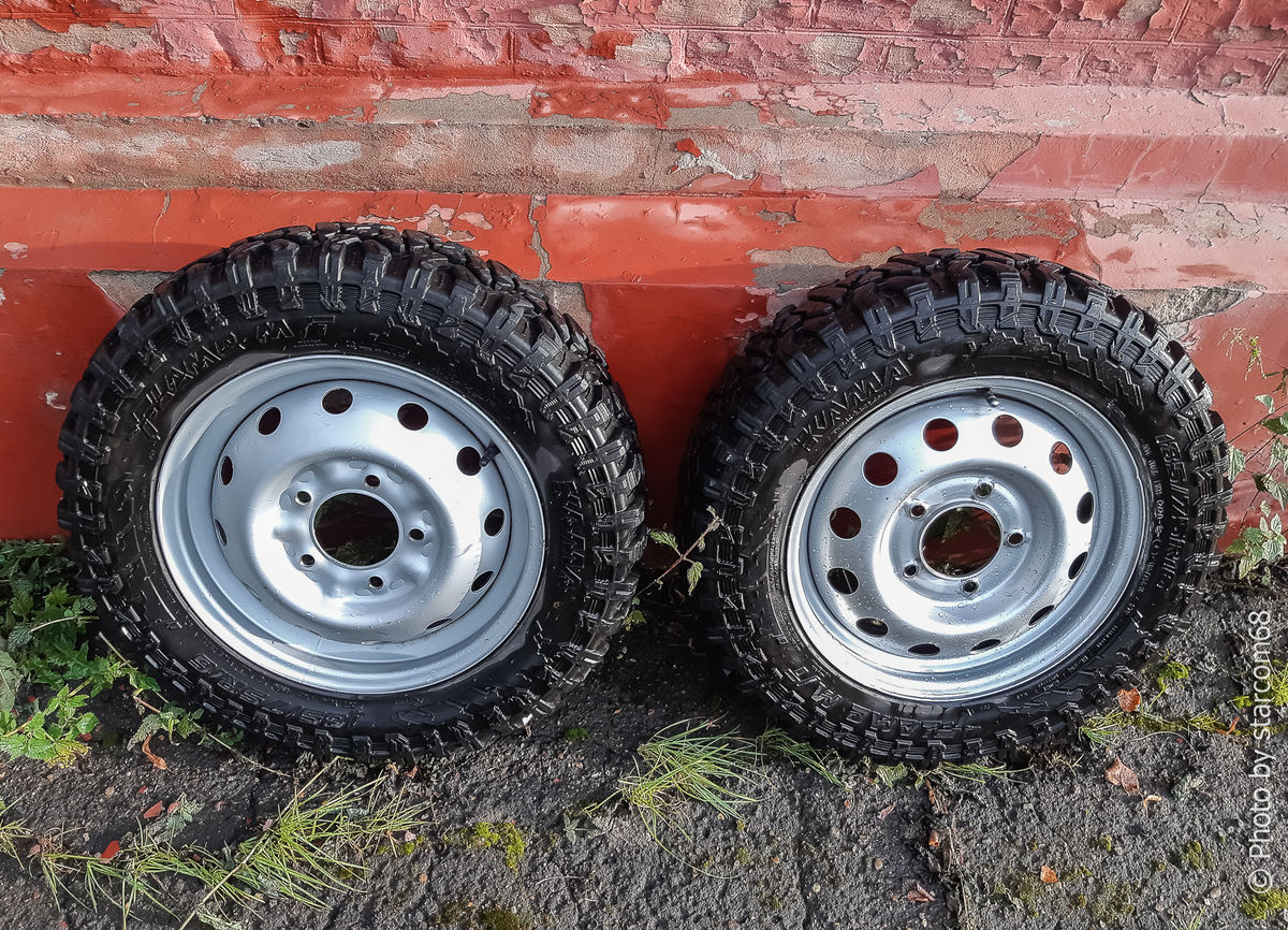 Шины КАМА Flame M/T 185/75 R16 (НК-434) перед уборкой на хранение