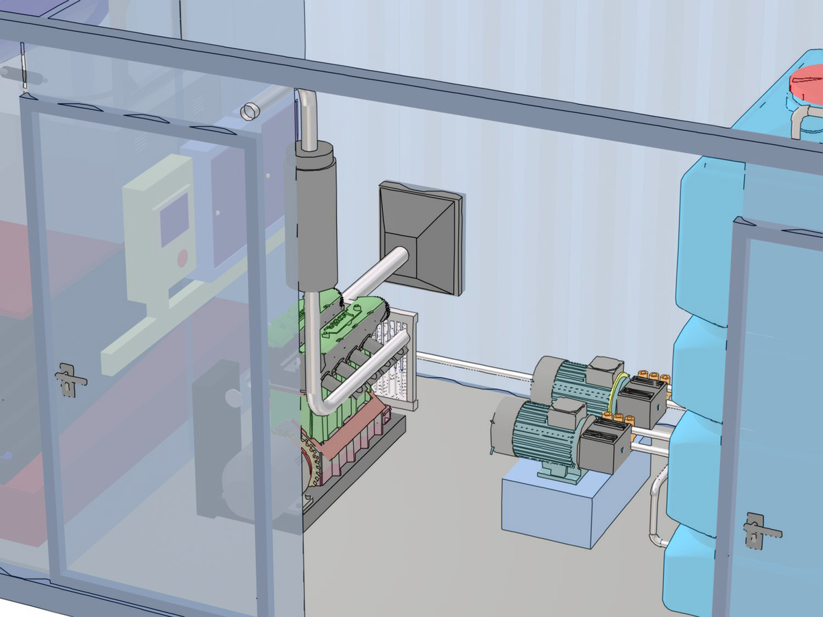 Дизель-генераторная станция в морском контейнере
