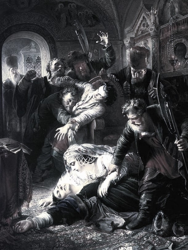 Убийство Фёдора Годунова и его матери.