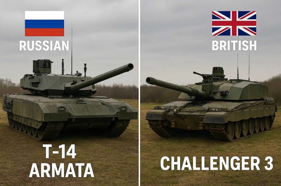 Т-14 "Армата" ещё толком не встала в строй, да и вообще много неясностей с её дальнейшей судьбой, но на Западе упорно сстараются создать её убийц. На этот раз в данном качестве представили  британский ОБТ Challenger-3. Коллаж World Defense News