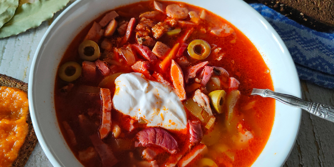 Сборная мясная солянка по-простому (моя версия)