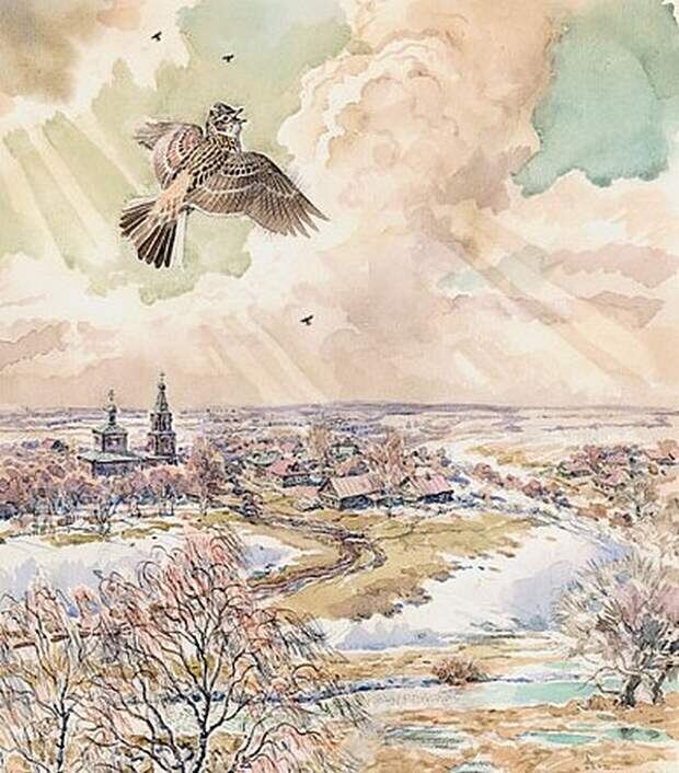 Жаворонок. Фото картины взято из открытых источников 