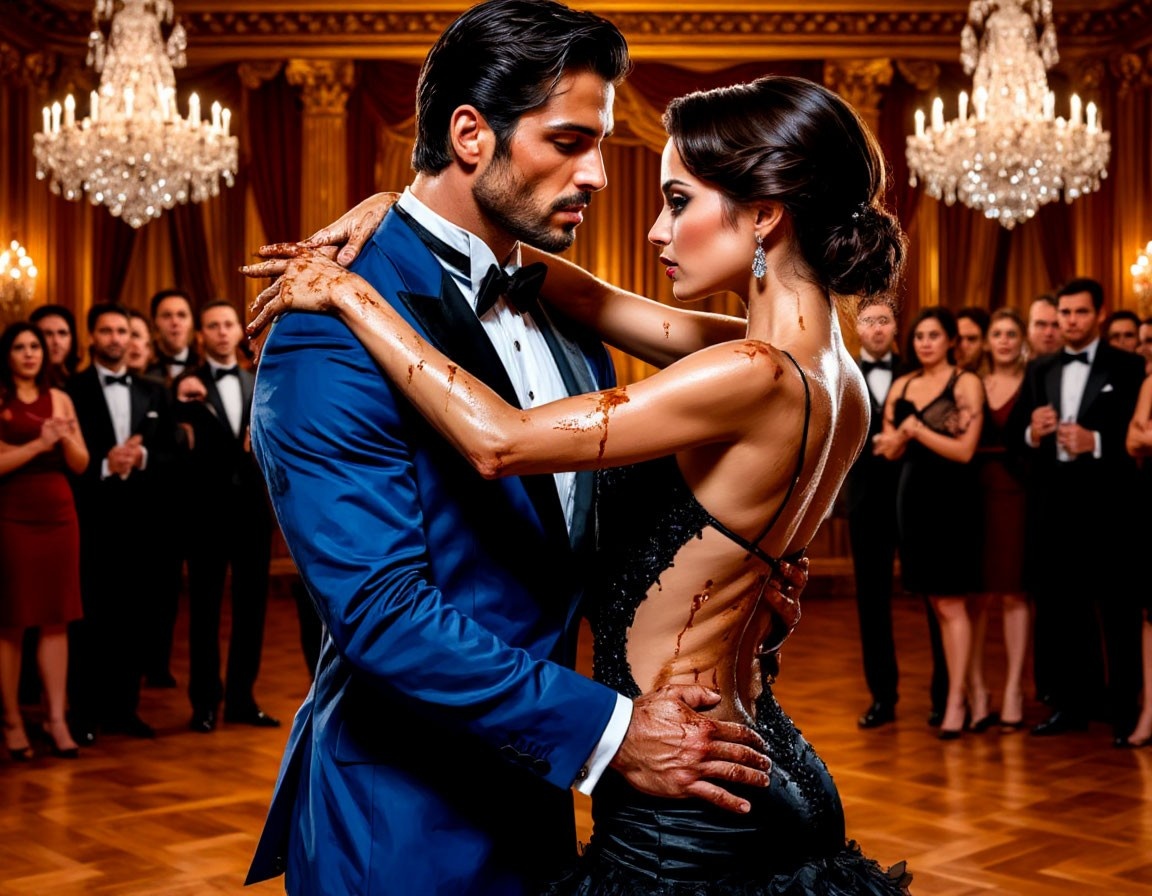 Она танцевала как уличная танцовщица из Буэнос-Айреса. Изображение сгенерировано нейросетью