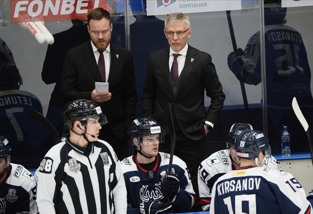    Игорь Ларионов во время четвертого матча серии «Торпедо» против «Локомотива» в Кубке Гагарина.ХК «Торпедо»