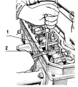 1 - контргайка; 2 - винт.