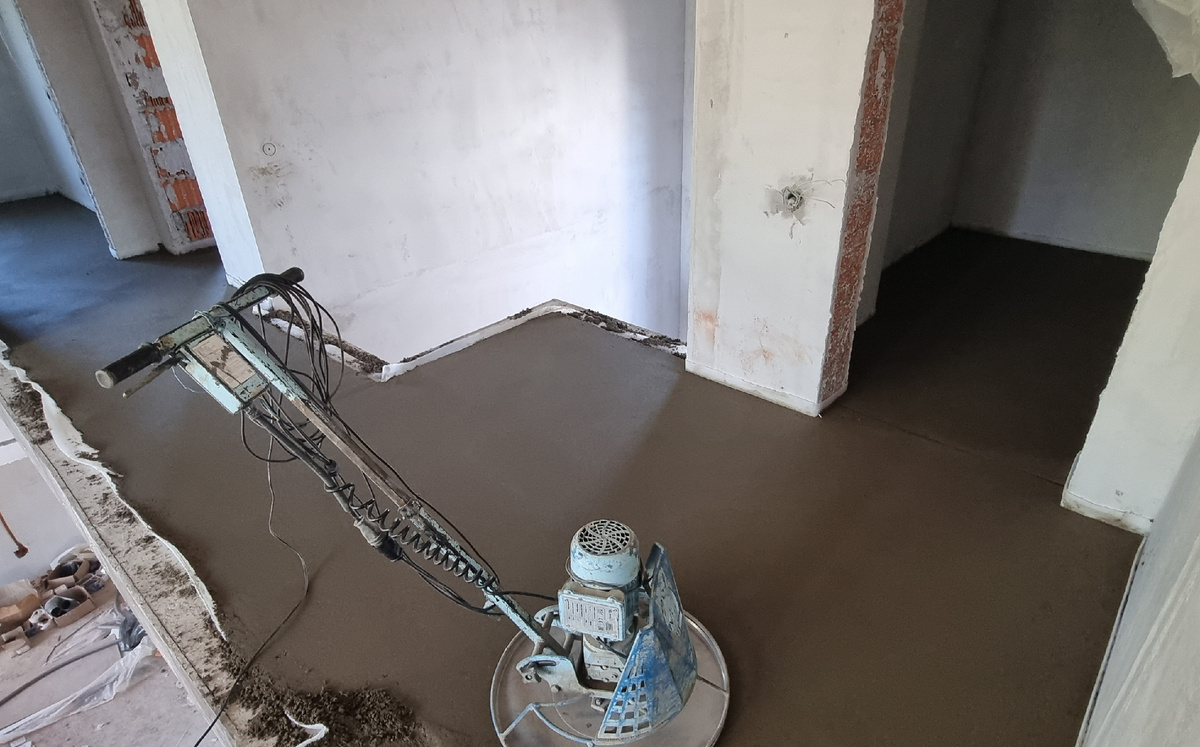 Результат устройства механизированной стяжки пола