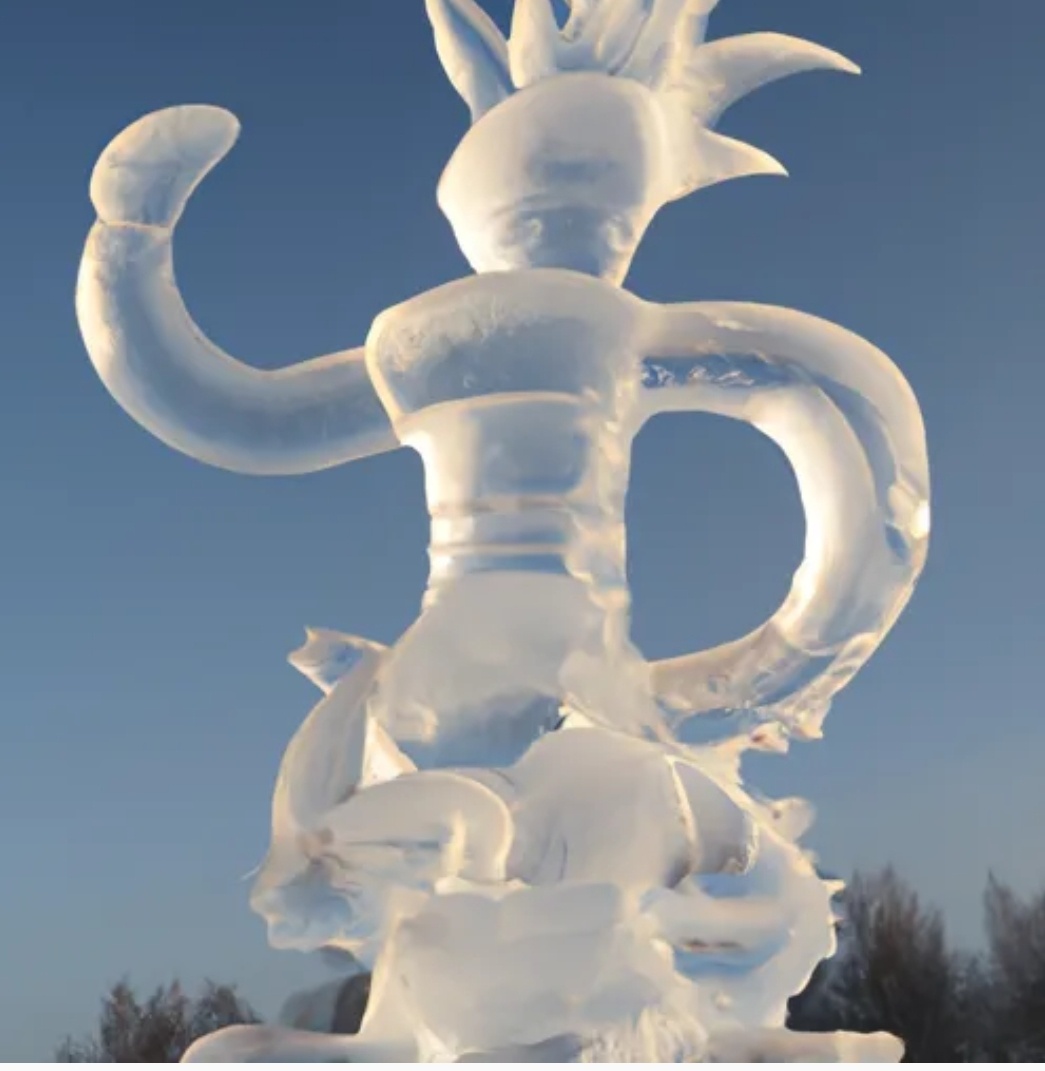 Ледяная скульптура.