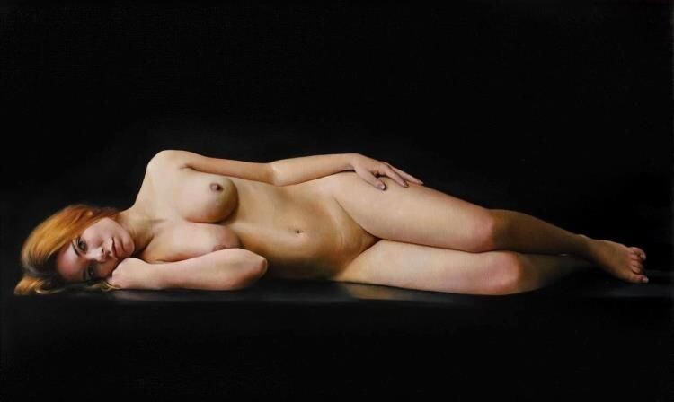 КАРТИНА ХУДОЖНИЦЫ АНН-КРИСТИН РОДА /  ANNA-CHRIATINE RODA " МАРИ"  холст, масло, 98 х 170 см, 2016