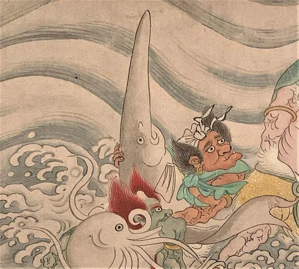 Иллюстрация XVII века "В поисках демонов в горах" Чжэн Чжуна