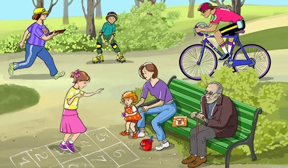 На экзамене нужно устно описать, что происходит на картинке