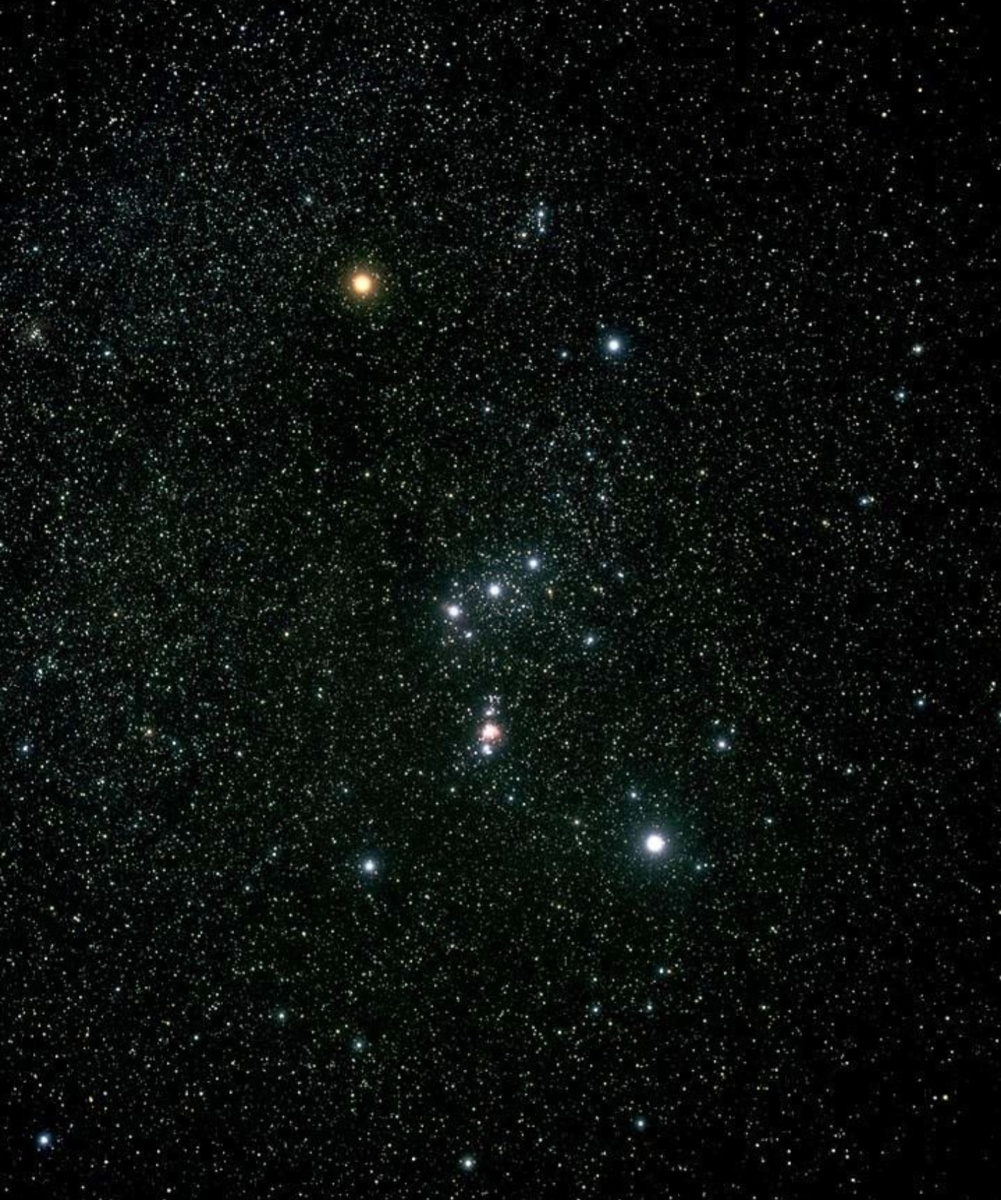 Звездное поле созвездия Ориона