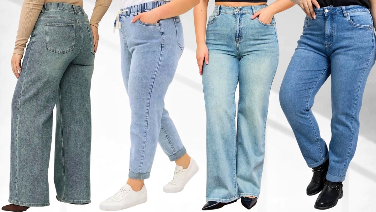 Одежда plus size, джинсы больших размеров с Wildberries 