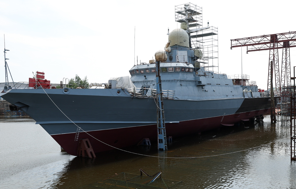    Построенный по проекту ЦМКБ "Алмаз" малый ракетный корабль проекта "Туча"  Егор Алеев/ТАСС, архив