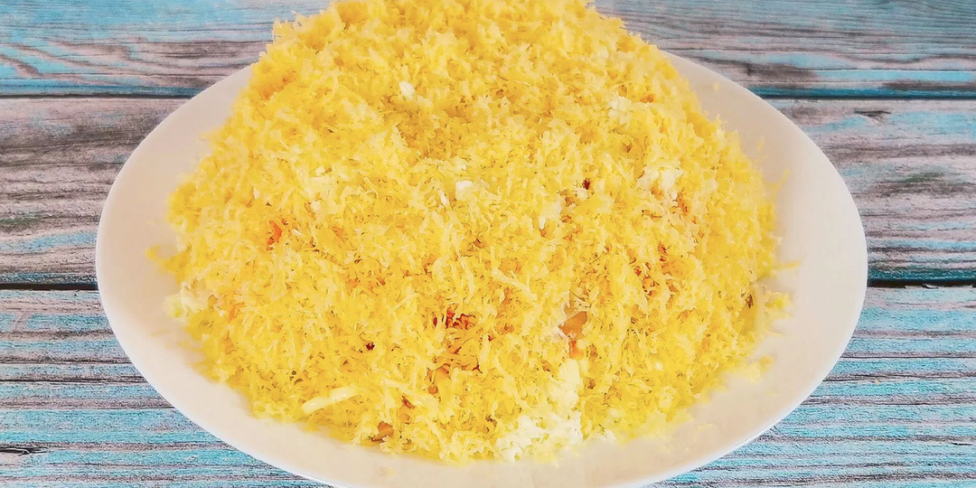 Французский салат с морковью, яйцами и ветчиной. Нежный и очень вкусный