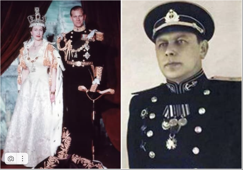Елизавета II, герцог Эдинбургский и капитан Рудаков | Фото: moremhod.info, teleprogramma.pro

